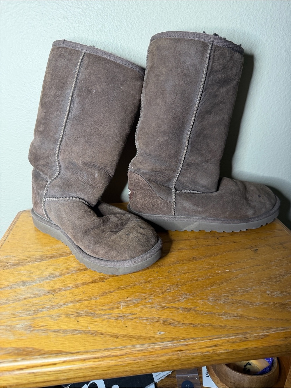UGG Kids Tall Classic Suede Boots - Brown